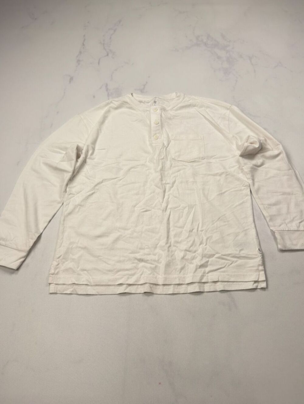 Gap Kids Henley Top White Modern Minimalist - Boys XXL Husky